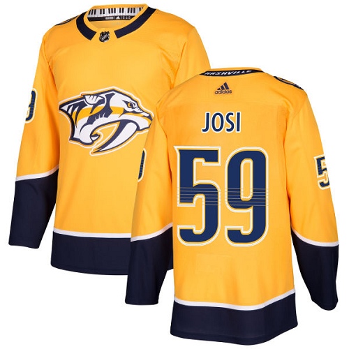 Adidas Nashville Predators #59 Roman Josi Yellow Home Authentic Stitched Youth NHL Jersey->youth nhl jersey->Youth Jersey